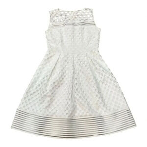 Sandra Darren Whitee Fit & Flare Crochet Dress 6